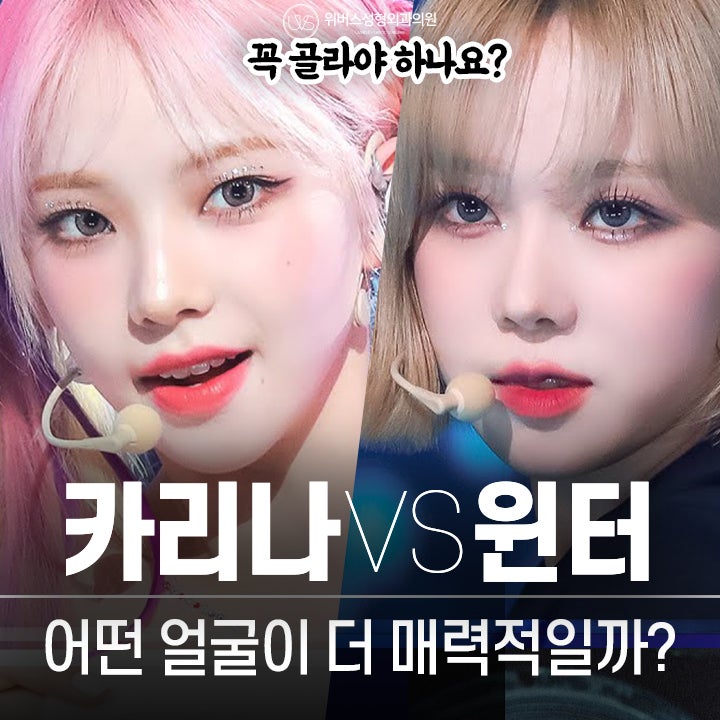 에스파 카리나 vs 윈터 얼굴 분석!